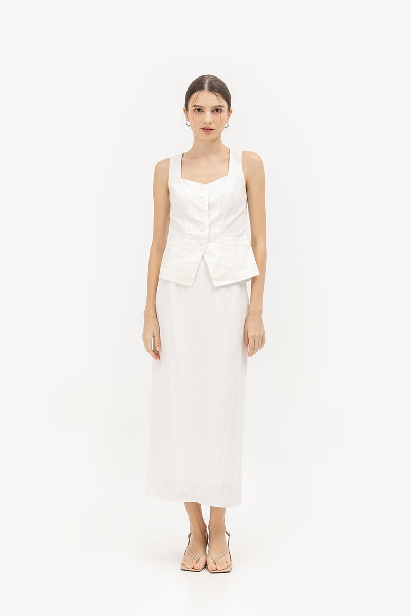 VIDA LINEN VEST TOP
