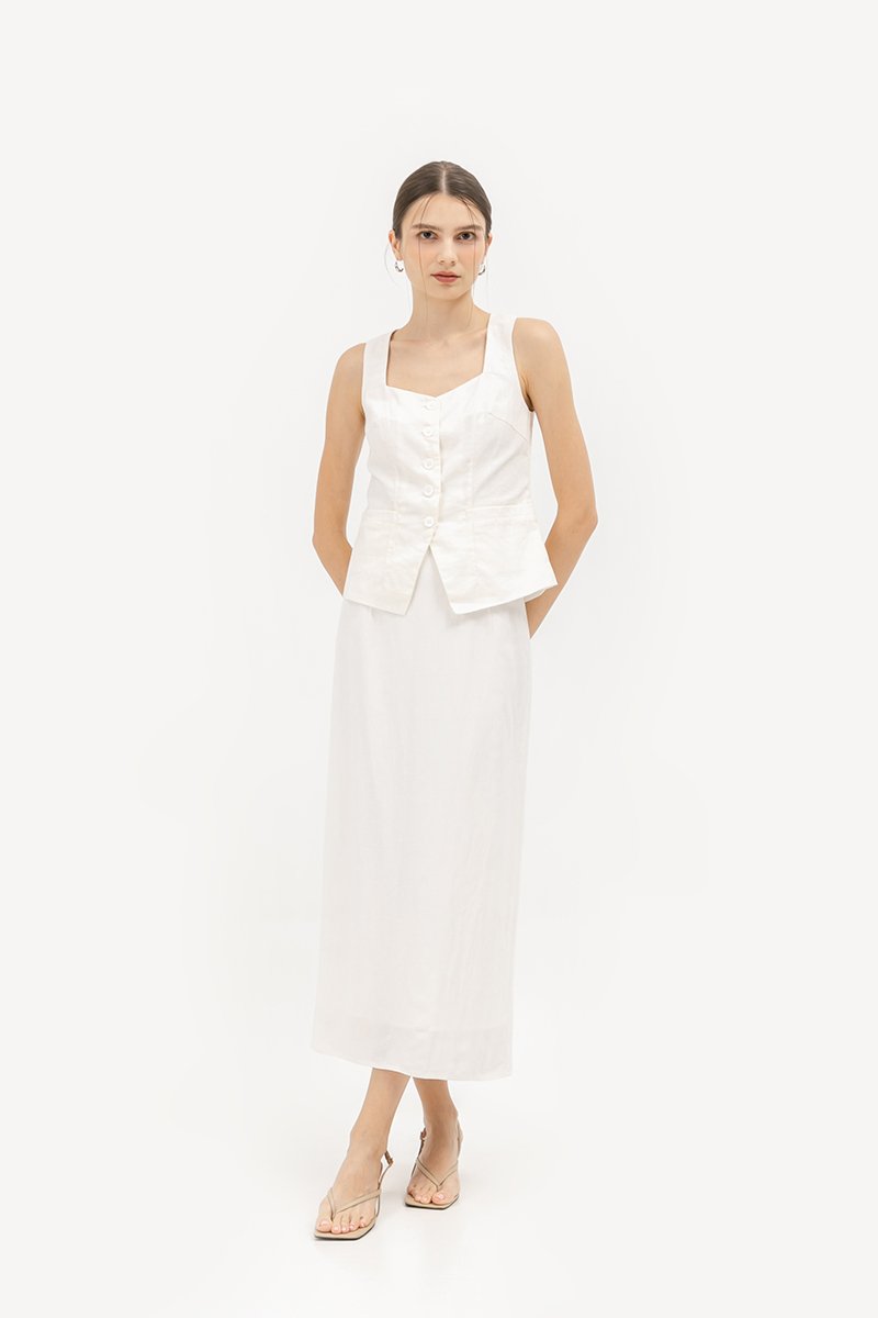 VIDA LINEN VEST TOP