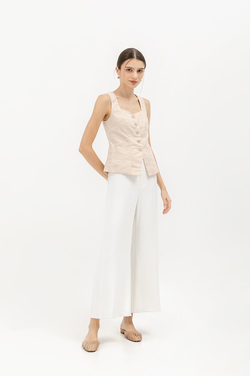 VIDA LINEN VEST TOP