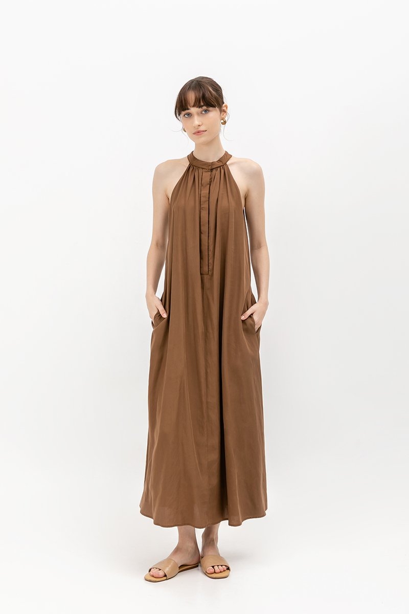 BERLIN HIGHNECK DRESS W SASH