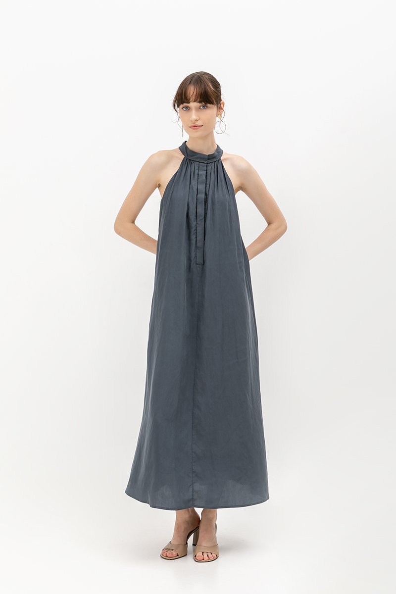 BERLIN HIGHNECK DRESS W SASH