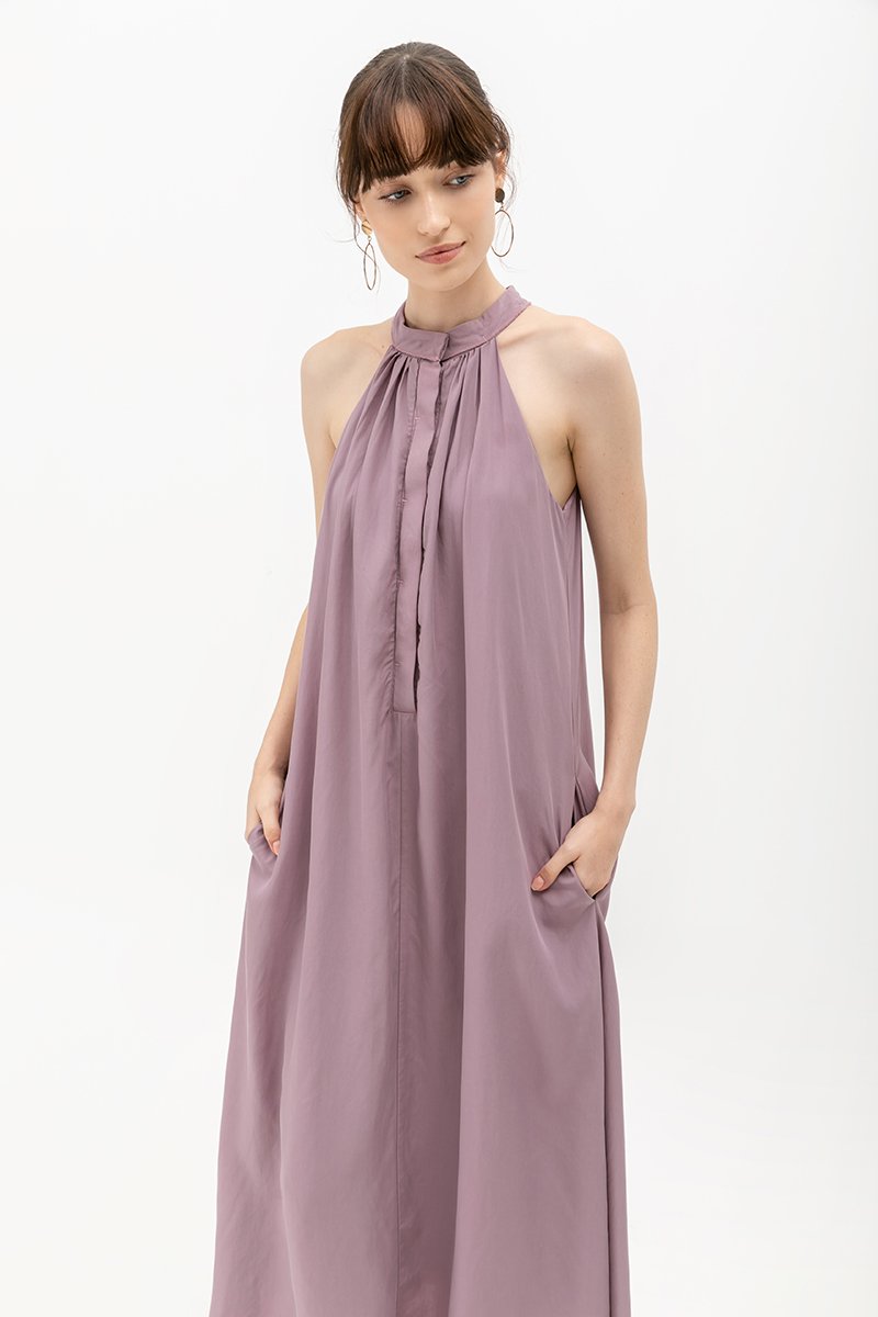 BERLIN HIGHNECK DRESS W SASH