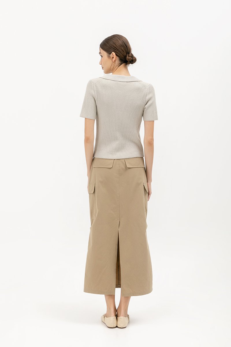 ANTONIO COLLARED KNIT TOP