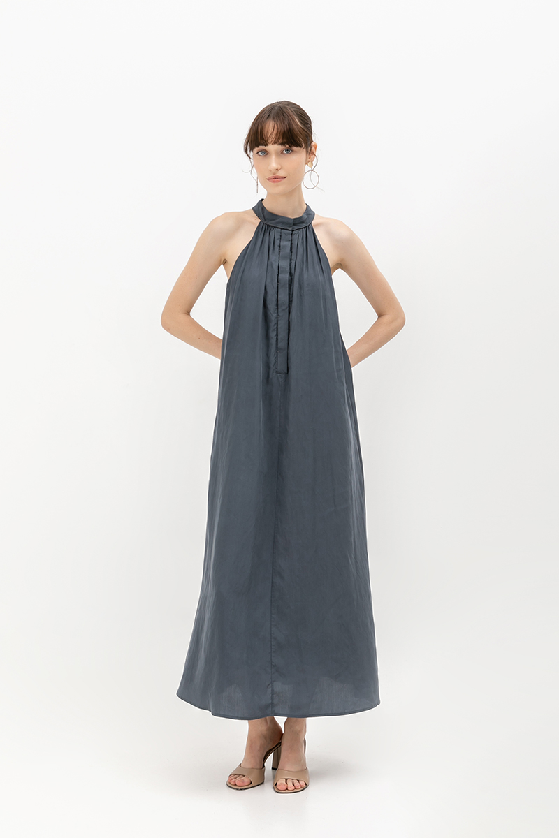 BERLIN HIGHNECK DRESS W SASH 