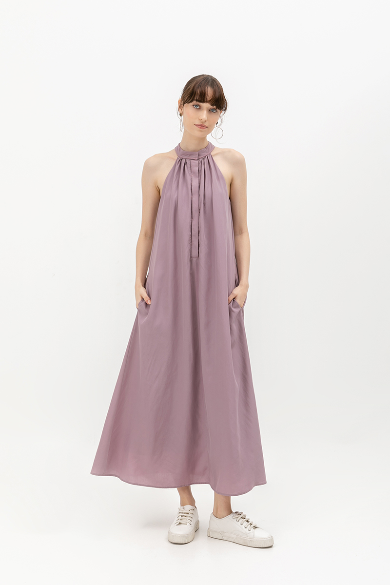 BERLIN HIGHNECK DRESS W SASH 