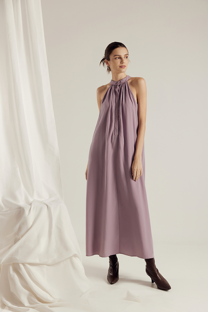 BERLIN HIGHNECK DRESS W SASH 