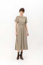 SARIN FLUTTER SLEEVES MIDI DRESS
