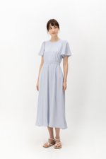 SARIN FLUTTER SLEEVES MIDI DRESS