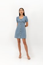 MIXIE BUTTONDOWN DENIM MINI DRESS MIXIE BUTTONDOWN DENIM MINI DRESS