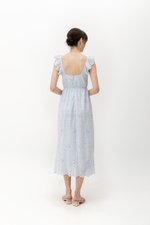 BEATRIZ EYELET FLUTTER DRESS