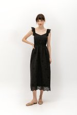 BEATRIZ EYELET FLUTTER DRESS