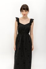 BEATRIZ EYELET FLUTTER DRESS