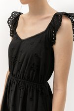 BEATRIZ EYELET FLUTTER DRESS