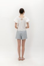 CLEO JACQUARD PUFF SLEEVE TOP