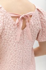 CLEO JACQUARD PUFF SLEEVE TOP