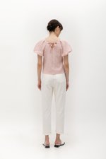 CLEO JACQUARD PUFF SLEEVE TOP