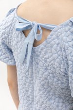 CLEO JACQUARD PUFF SLEEVE TOP