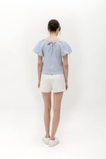 CLEO JACQUARD PUFF SLEEVE TOP
