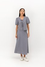 SHONNA BIAS CUT GINGHAM SKIRT SHONNA BIAS CUT GINGHAM SKIRT