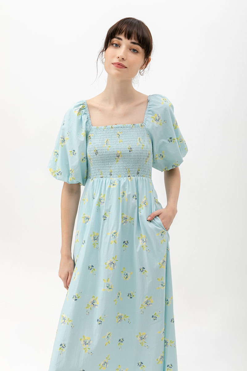 FIONA FLORAL MIDI DRESS