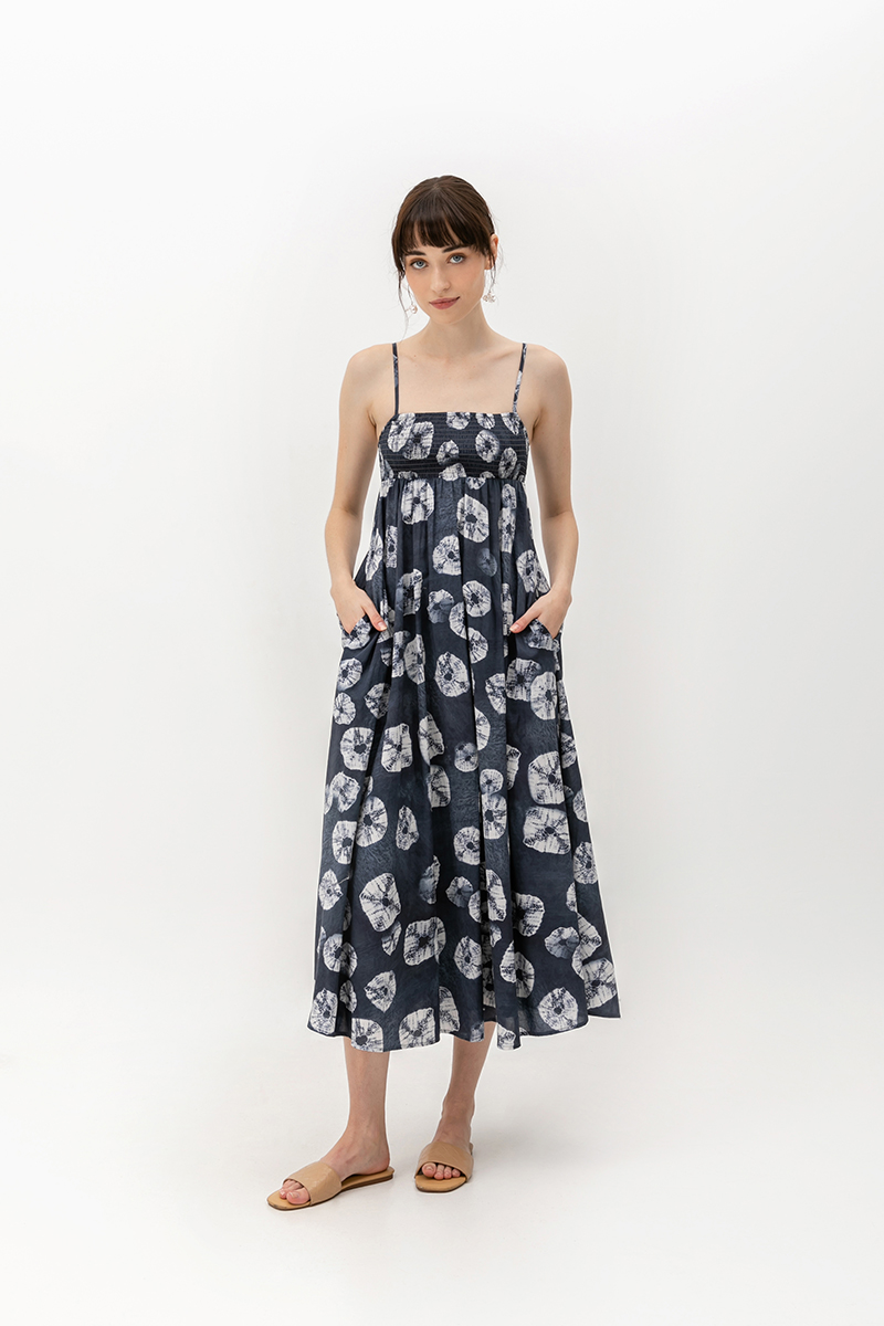 HALIA TIE DYE MIDI DRESS 