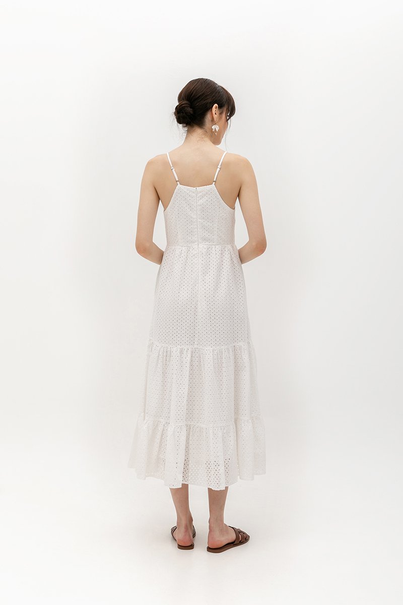 DESTINY EYELET TIERED MAXI DRESS
