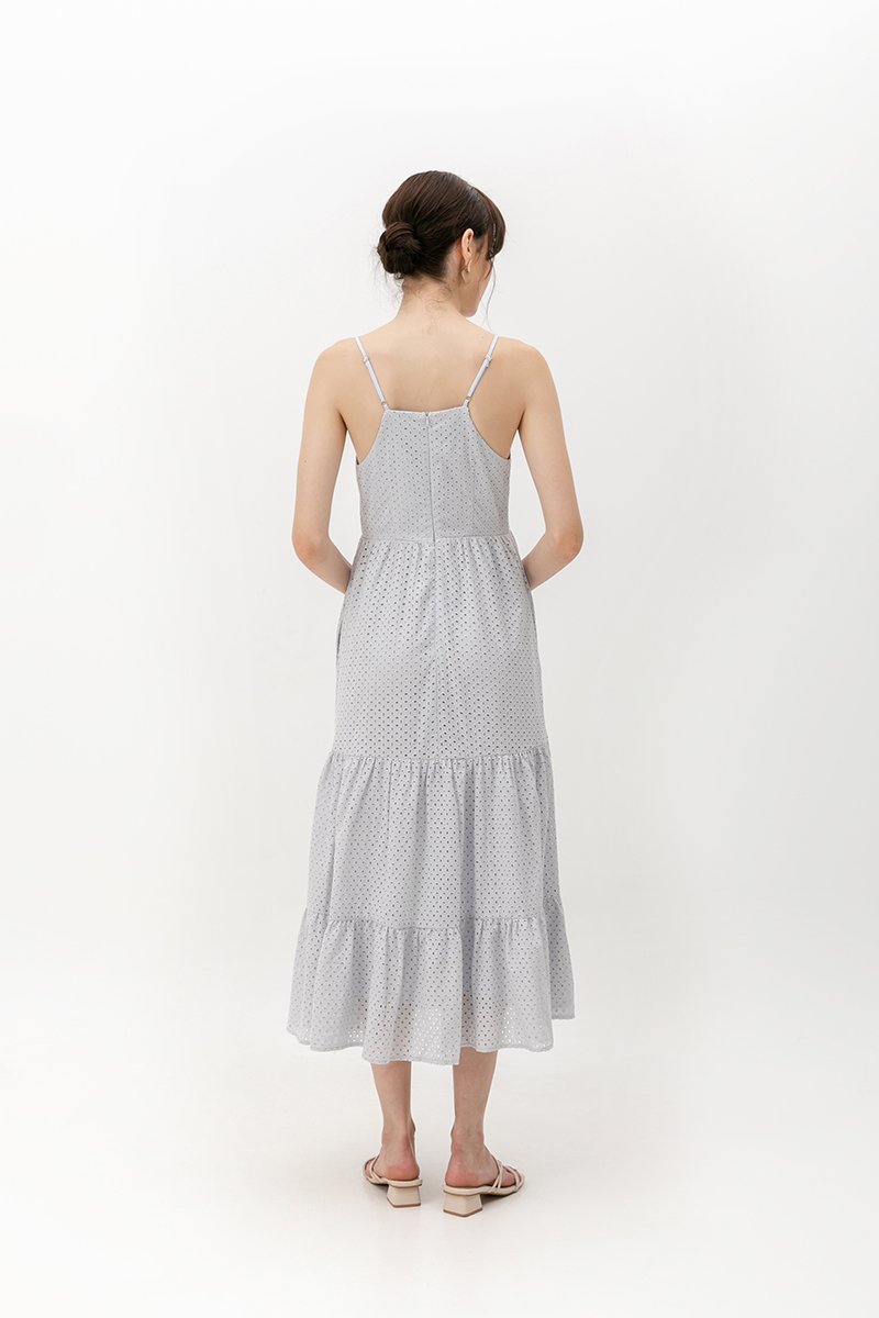 DESTINY EYELET TIERED MAXI DRESS