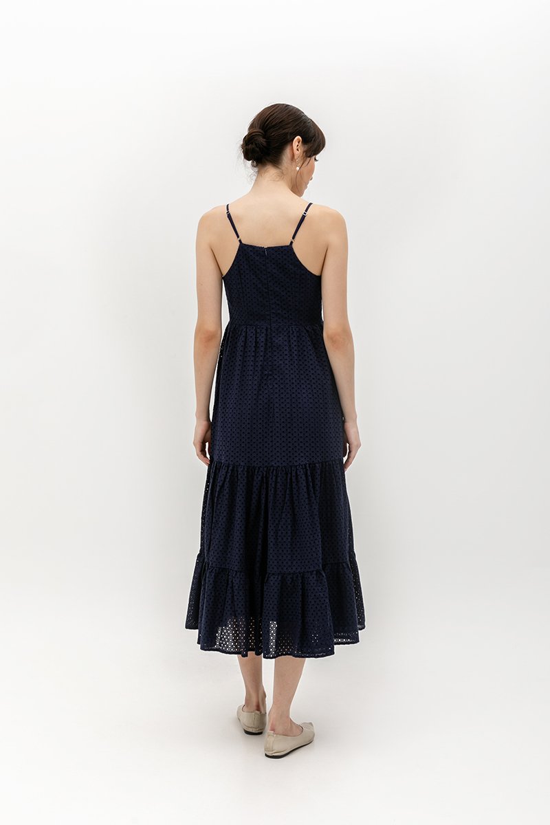 DESTINY EYELET TIERED MAXI DRESS