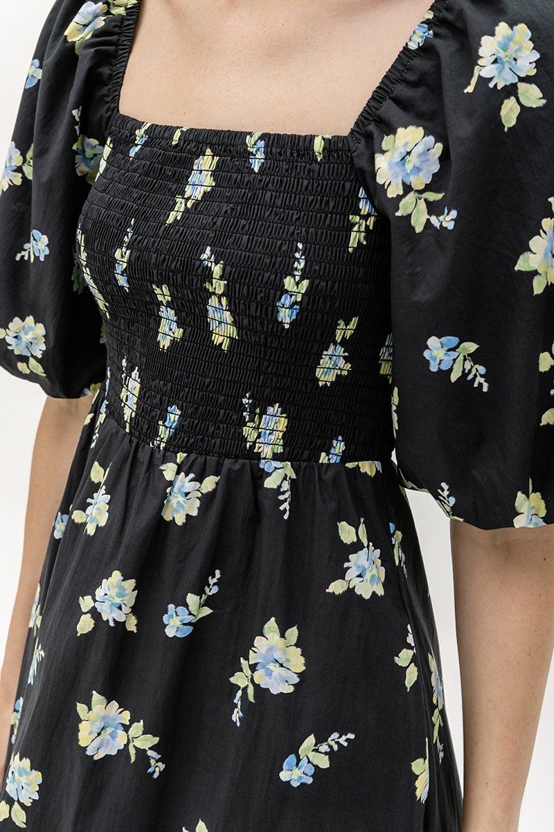 FIONA FLORAL MIDI DRESS