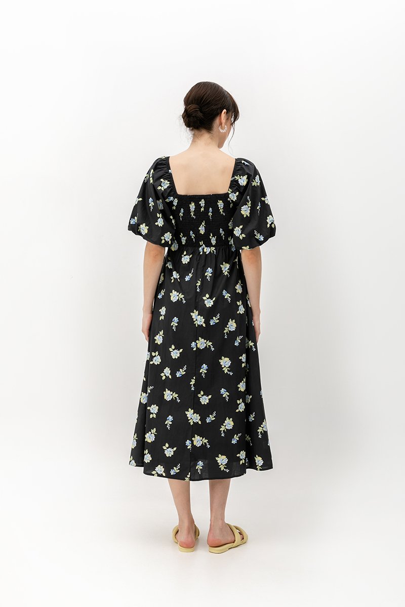 FIONA FLORAL MIDI DRESS