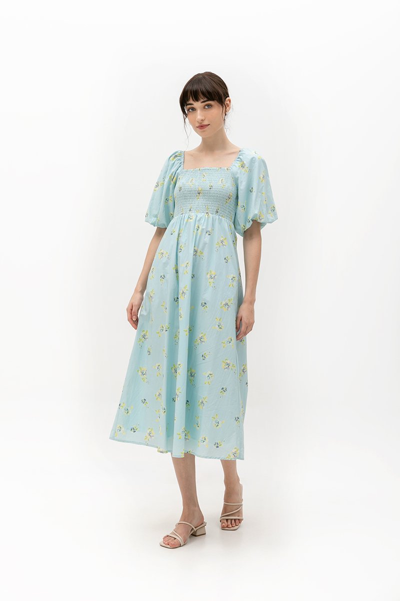 FIONA FLORAL MIDI DRESS