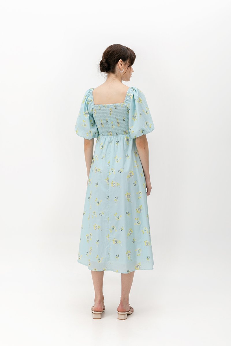 FIONA FLORAL MIDI DRESS