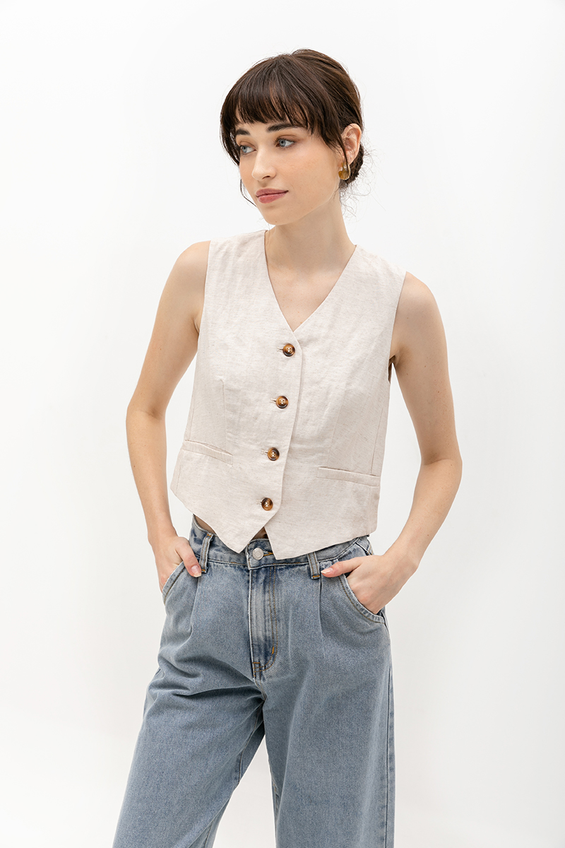 KENZIE LINEN VEST