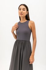 WREN CONTRAST MIDI DRESS WREN CONTRAST MIDI DRESS