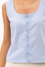 JODY COTTON EYELET TOP JODY COTTON EYELET TOP