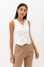 SASKIA CONTRAST BUTTON VEST