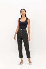 RAYLEE KNIT SCALLOP SQUARE NECK TANK TOP