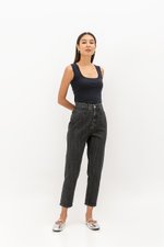 RAYLEE KNIT SCALLOP SQUARE NECK TANK TOP