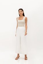 RAYLEE KNIT SCALLOP SQUARE NECK TANK TOP