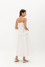 BRINA EYELET PEPLUM CAMI TOP BRINA EYELET PEPLUM CAMI TOP