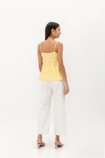 BRINA EYELET PEPLUM CAMI TOP BRINA EYELET PEPLUM CAMI TOP