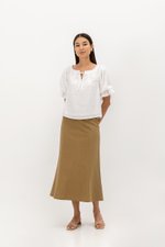 ALVA PUFF SLEEVE TIE-NECK TOP ALVA PUFF SLEEVE TIE-NECK TOP