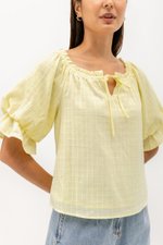 ALVA PUFF SLEEVE TIE-NECK TOP ALVA PUFF SLEEVE TIE-NECK TOP
