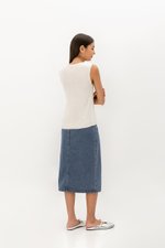 NAURA BUTTONDOWN KNIT SLEEVELESS TOP