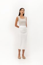 LYANNA RIBBED SQUARE NECK TANK TOP LYANNA RIBBED SQUARE NECK TANK TOP