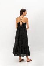 LEIRIA PADDED OPEN BACK MAXI DRESS