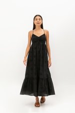 LEIRIA PADDED OPEN BACK MAXI DRESS