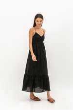 LEIRIA PADDED OPEN BACK MAXI DRESS