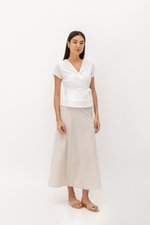 CHARMAINE EYELET WRAP TOP