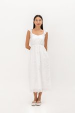 BEATRIZ EYELET FLUTTER DRESS
